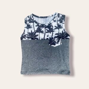 Palm tree toddler tank top